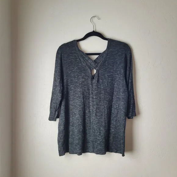 Kaleigh V-Neck Strappy Back Blouse - Picture 7 of 7